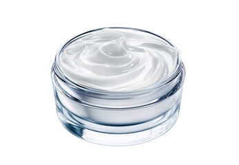 Obraz premium A Modern beauty product beauty cream for skin care a white cosmetics cream in jar isolated over white background