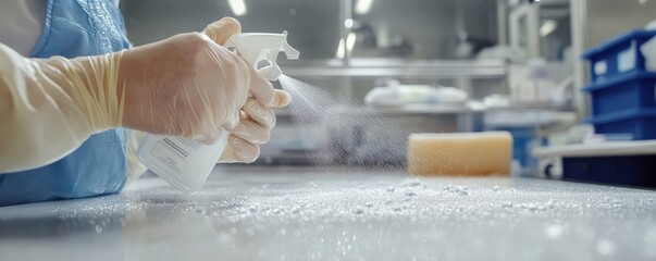 Cleaning Spray Disinfectant Sanitizing Surface Hygiene Hands Gloves