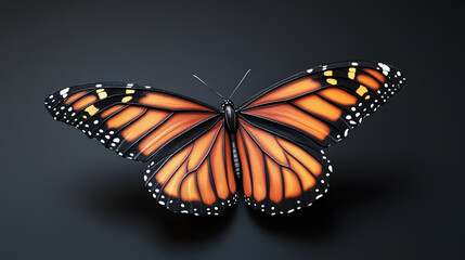 Fototapeta premium Digital rendering of a monarch butterfly