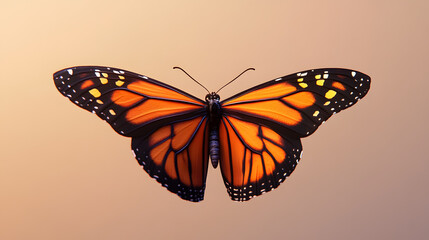 Fototapeta premium Digital rendering of a monarch butterfly