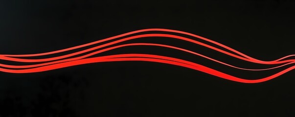 Elegant Black Wallpaper with a Striking Red Horizon Background