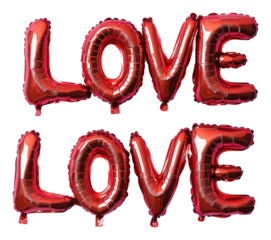 PNG Red foil balloons background love pink.
