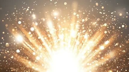 A glowing burst of radiant light in bright golden tones on a soft gradient background, creating a festive and dynamic effect for creative designs