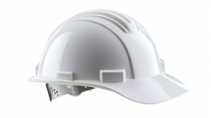 Fototapeta premium White Construction Hard Hat Isolated on White Background