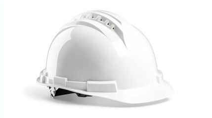 Fototapeta premium White Construction Safety Hard Hat Isolated on White Background