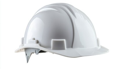 Fototapeta premium White Safety Hard Hat for Construction and Protection