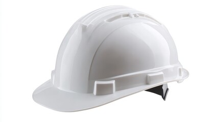 Fototapeta premium White Hard Hat Isolated on White Background