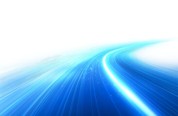 Png futuristic technological style. Png abstract background with speed lines. Neon color rays vector abstract background. The light lines of the road a blue light background creating of movement