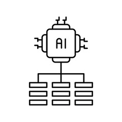 Classification tasks lline icon.