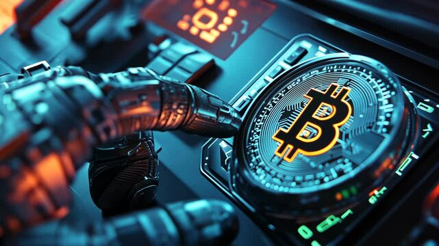Exploring cryptocurrency technology through robotic interaction in a futuristic setting