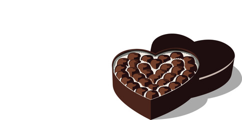 Silhouette valentine chocolate box gift