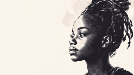 Young girl’s timeless beauty for Black History Month