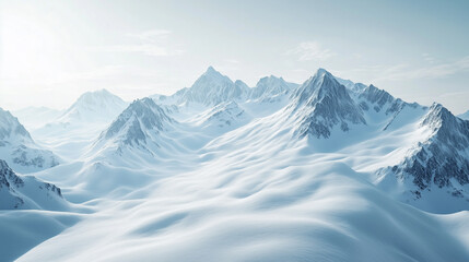 Obraz premium Banner with copy space, snowy mountains