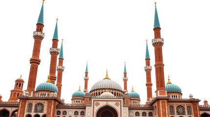 Photo of Mosque and Minaret isolated on transparent background 