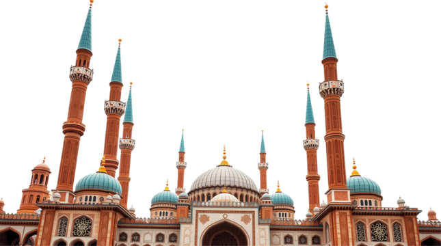 Photo of Mosque and Minaret isolated on transparent background 