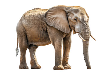 Obraz premium Large African Elephant isolated on white background PNG