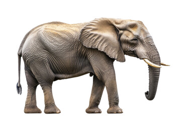 Obraz premium Large African Elephant isolated on white background PNG