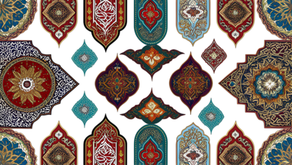 Islamic Motifs and Patterns on transparent background