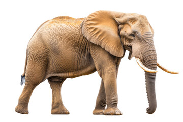 Obraz premium Large African Elephant isolated on white background PNG