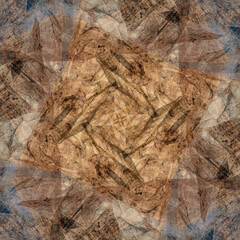 Earth tone and blue abstract.