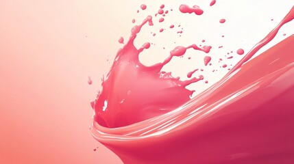 Dynamic Pink Liquid Splash Abstract Background