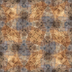 Earth tone and blue abstract.