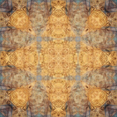 Earth tone and blue abstract.