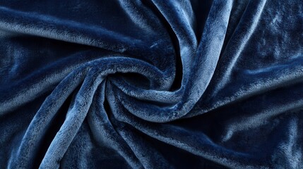 luxurious navy blue velvet fabric texture with soft folds and rich deep shadow details for elegant background design