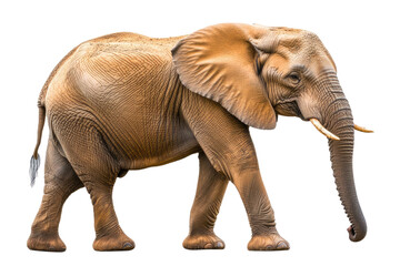 Fototapeta premium Large African Elephant isolated on white background PNG