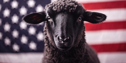 black sheep and american flag 