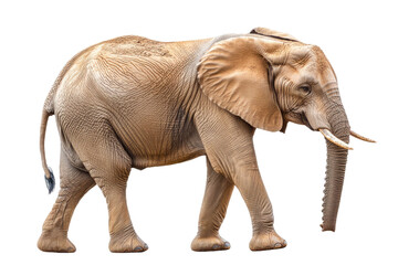 Obraz premium Large African Elephant isolated on white background PNG