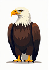 Obraz premium Powerful Flying Eagle with Spread Wings, Wildlife Vector Art 