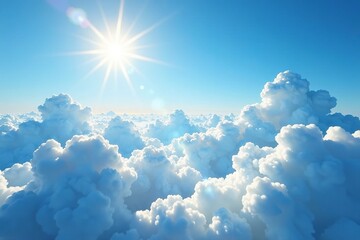 Ethereal wisps of high cirrus clouds suspended in the radiant blue expanse, radiant blue,