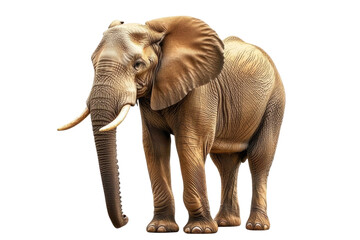 Naklejka premium Large African Elephant isolated on white background PNG