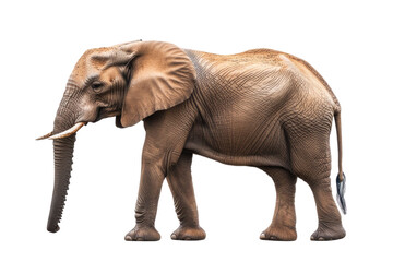 Obraz premium Large African Elephant isolated on white background PNG