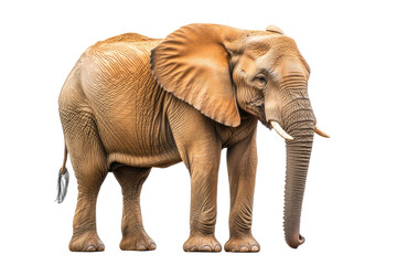 Fototapeta premium Large African Elephant isolated on white background PNG