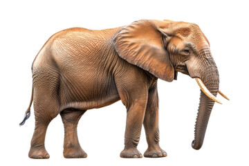 Fototapeta premium Large African Elephant isolated on white background PNG