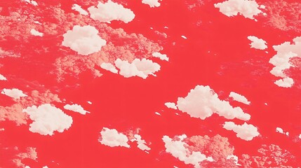 Obraz premium Abstract Red Sky Cloudscape- AI Generated Art