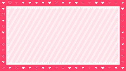 valentines hearts pattern and border frame 4k , love romantic copy space pink copy space template background	