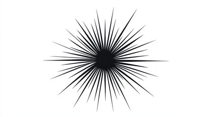 Fototapeta premium Dynamic minimalist starburst design abstract art digital creation modern aesthetics central perspective visual impact