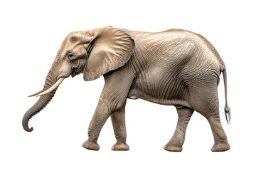 Fototapeta premium Large African Elephant isolated on white background PNG