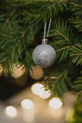 christmas ball on a tree