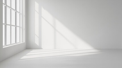 Obraz premium Minimalistic interior design showcase modern room high-resolution image bright environment clean viewpoint aesthetic concept