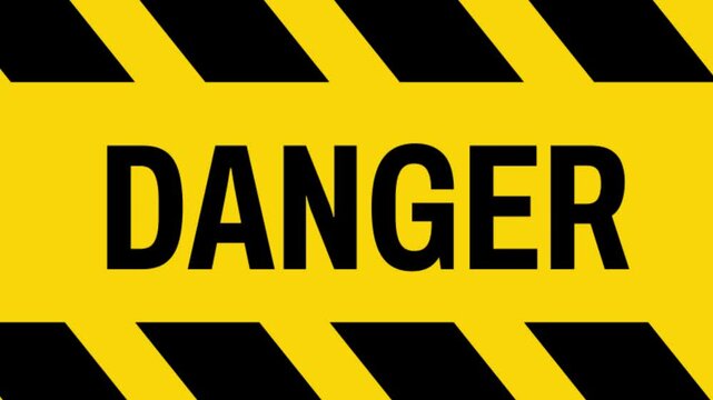 danger lines motion. restricted and danger zone animated 4k