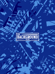 blue background light strokes wreckage