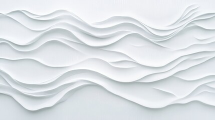 Obraz premium Minimalistic white waveform texture for branding abstract design studio setting smooth finish artistic concept