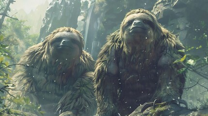 The Giant Ground Sloth, belonging to the extinct family Megatheriidae, was a remarkable herbivorous mammal that roamed the Americas during the Pleistocene epoch. These colossal creatures could weigh u