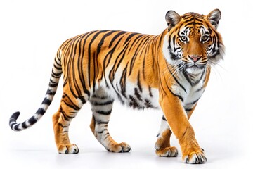 Obraz premium tiger isolated on white background 