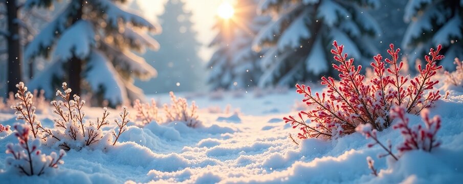 Winterharte herbstblumen unter der Schneedecke, schnee, wilde kr?uter, herbstfarben