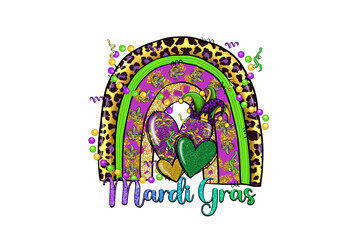 Rainbow Mardi Gras Sublimation Design